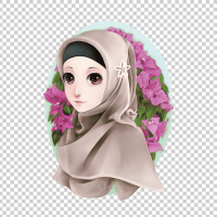 Hijab styles Muslim Islam Drawing Islam face manga head png