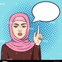 Hijab Muslim Woman Pop Art Comics Style Vector Illustration Stock Vector Image Art