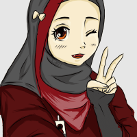 Hijab muslim kavaii model Sheet islam animated Cartoon portrait manga cheek Animation