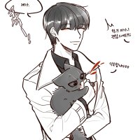 kim dokja yoo joonghyuk omniscient reader039s viewpoint biting hand commentary request highres korean commentary translation request 1boy animal animalization biting another039s hand blood cat closed eyes closed mouth comic...