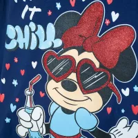Camiseta de Minnie manga larga azul para niña