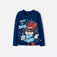 Camiseta de Minnie manga larga azul para niña