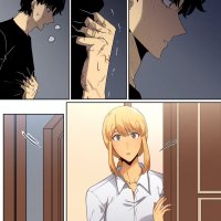 sung jin-woo and cha hae-in solo leveling drawn by momofanart