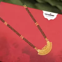 MEENAZ simple mangalsutra design for wedding long gold south stylish party daily combo Crystal Metal Alloy Enamel Copper Brass Mangalsutra Price in India