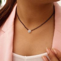 Buy Zavya Diamond Mangalsutra 18 KT yellow gold 2.984 gm.