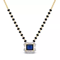 Glittering Abhinna Diamond and Gemstone Mangalsutra for women under 30K