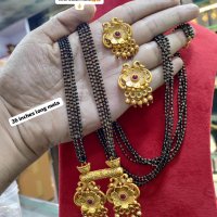 Designer Matte Finish Pendant Mangalsutra Set in 36 Inches