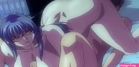 Curvy anime girl takes a hard cock in mouth and wet cunt