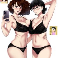 Misae and Tamako XTER Shinchan x Doraemon