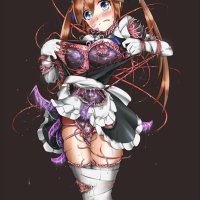 biosuit blush gloves living clothes long hair maid tentacles thighs