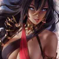 Genshin Impact Dehya Big Boobs Anime Sexy Nude Lady Print Canvas HD