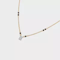 Emerald Cut 1.010 Carat Solitaire Lab-Grown Diamond Mangalasutra