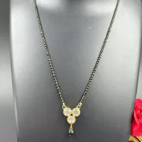 Mangalasutra- black bead with stone pendent