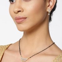Buy Priyaasi Designer American Diamond Mangalsutra for Women with Earrings
