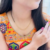 Buy JHB Traditional Tanmaniya Designer Mangalsutra Black Beads Short Chain For Women at Amazon.in