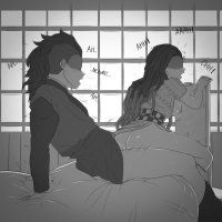 Nezuko and Ochako on X: Nezuko and sanemi and genya