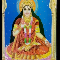 Deshkart MANGAL CHANDI MATA 5 INCH X 7 INCH LAMINATED PHOTO WITH BACK SUPPORT MOUNT Religious Frame Price in India