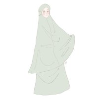 Girl wear a hijab mukena syniraii