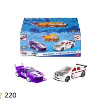 : Hot Wheels Pull-Back Speeders Set of 2 Toy Cars in 1:43 Scale Pull Cars Backward Release High-Performance Collectible with Rolomatic Engine or Door or Hood That Opens Amazon Exclusive :