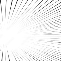 Manga radial speed lines for comic effect. Motion and force action focus flash strip lines for