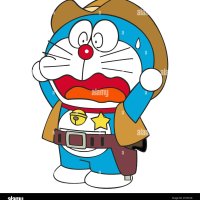 doraemon character japan manga cowboy sweating illustration editorial Stock Photo