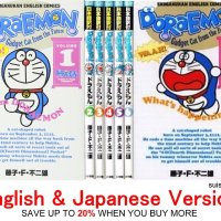 Doraemon in English and Japanese 1-10 Comics Manga Book Set Gadget Cat Anime