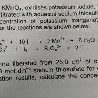 Solved Potassium manganateVII KMnO oxidises potassium