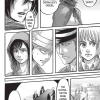 expurosion X: Meanwhile in the anime Mikasa screamed Eren when he was taken away lol In the manga when everyone from Jean to Connie and Sasha was doubting Levi and his