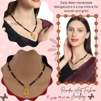 Handmade Crafted Designer Gold Plated Mangalsutra for Women and Girls