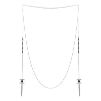 Lariat Wrap Silver 92.5 Mangalsutra Necklace