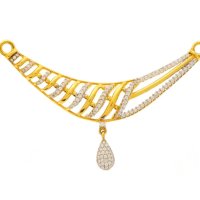 22K18K Real Certified Fine Yellow Gold Classy Mangalsutra Pendant