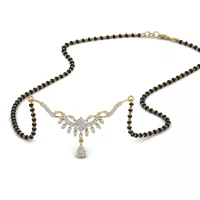 Buy 0.25 Carat Diamond Drop Mangalsutra Necklace Online in USA