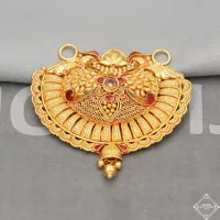 22k Yellow Gold Mangalsutra Pendant Necklace Handmade Indian Handmade