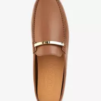 Mocassin cognac met open hiel