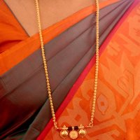Golden coral mangalsutra