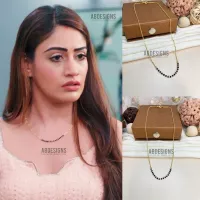 Surbhi Chandna Saree Online Shopping Surbhi Chandna Ishqbaaaz Inspired Golden Plating Mangalsutra