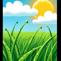 Manga Drawing Black and White of the Sun Rising in a Grass Field created on Craiyon