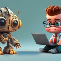 Free Images : chatGPT ai laptop toy fictional character games art Animated cartoon animation machine personal computer figurine output device graphics Video game software illustration action figure gadget pc game font audio