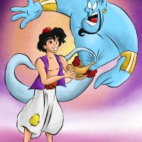 Ryan R. Nitsch on X: DisneyAnimation Traditional2D Hey Al! Whats your wish? Aladdin Genie animation digitalart Disney robinwilliams art drawing disneyanimation character artoftheday illustration graphicdesign digitalartist...