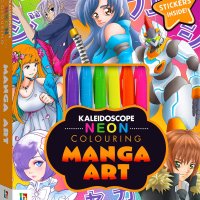 Kaleidoscope Neon Colouring Kit: Manga Art