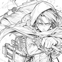 Free Attack on Titan Coloring Page
