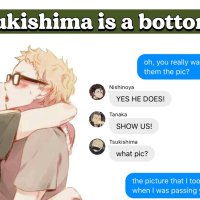 haikyuu texts: Tsukishima is a bttom?!