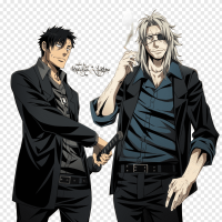Gangsta Anime Manga Drawing GANGSTER black Hair manga png