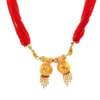 Buy Handicraft Kottage Traditional White Red Beads Mangalsutra Necklace Sets Jewellery for Women And Girls WhiteRedHK-Mangalsutra-Red-0120 at Amazon.in