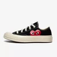 Black Comme des Garçons Play Big Heart Chuck 70 OX x Converse