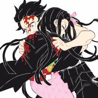 Demon Tanjiro Biting Nezuko by OmegaSplat00n on Newgrounds