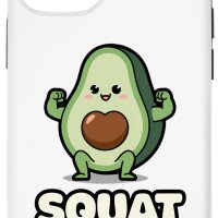 : iPhone 15 Kawaii Avocado Squat Goals Workout Gym Design for Men Women Case : Cell Phones Accessories