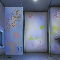 Anime Girl on Dirty Squat Toilet
