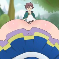 Aqua Wore a skirt that was Too short to seduce KazumaHentaiCartoonParodyGods Blessing On This Wonderful Wold !