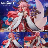 Genshin Impact Action Figure Yae Miko Heir Of Fox Blood Line Grand Narukami Model Anime Cartoon